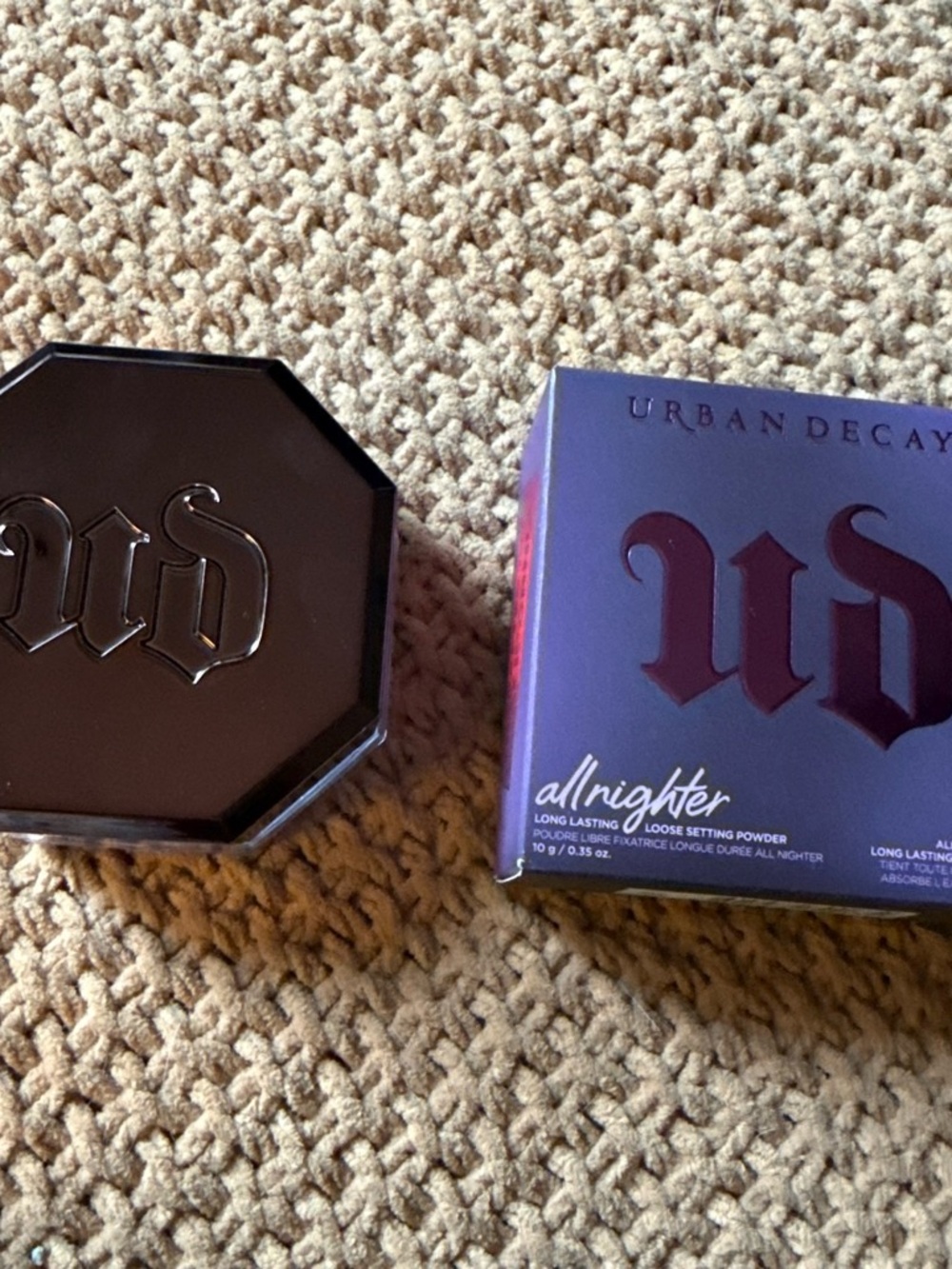 Urban Decay All Nighter Loose Setting Powder - Purple Packaging with Pink Logo
